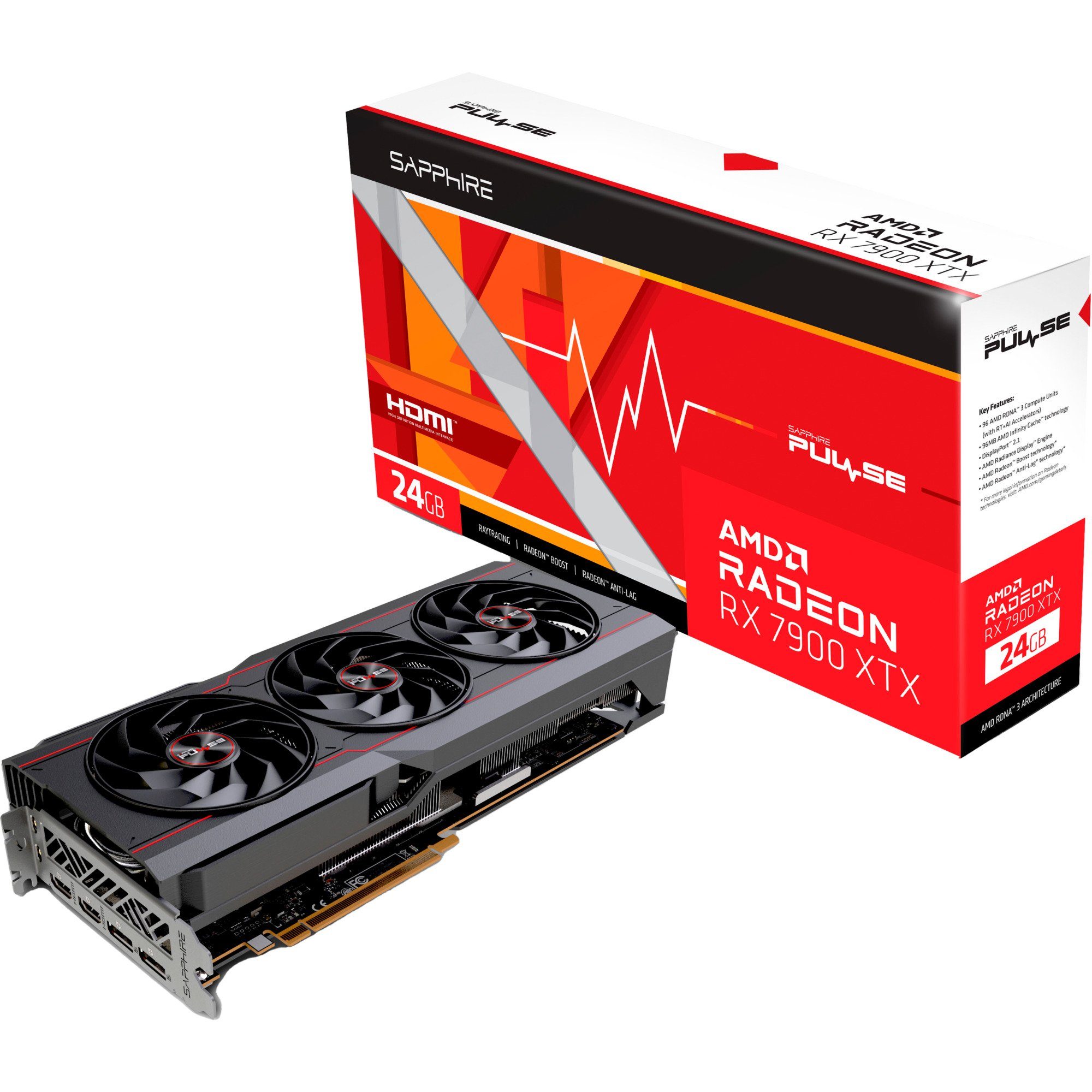 Sapphire SAPPHIRE Radeon RX 7900 XTX Pulse Gaming OC, Grafikkarte (24 GB)