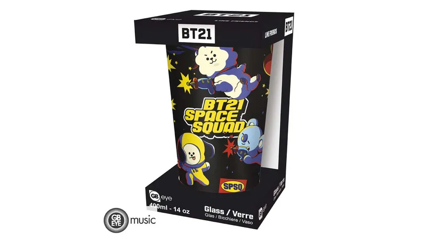 BT21 -  Glass - 400ml - Space Squad