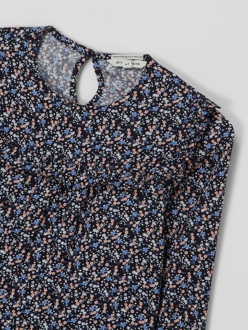 Kleid aus Viskose in marineblau