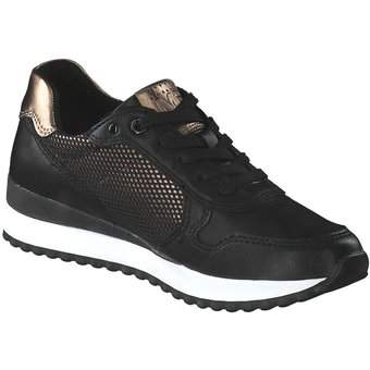 Marco Tozzi Schnürsneaker in schwarz