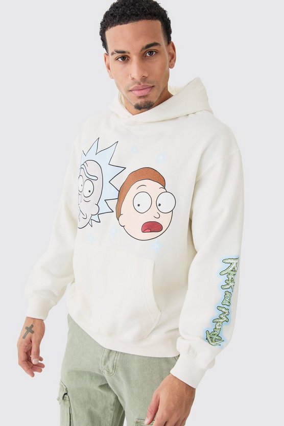 Oversize Hoodie mit lizenziertem Rick and Morty Print