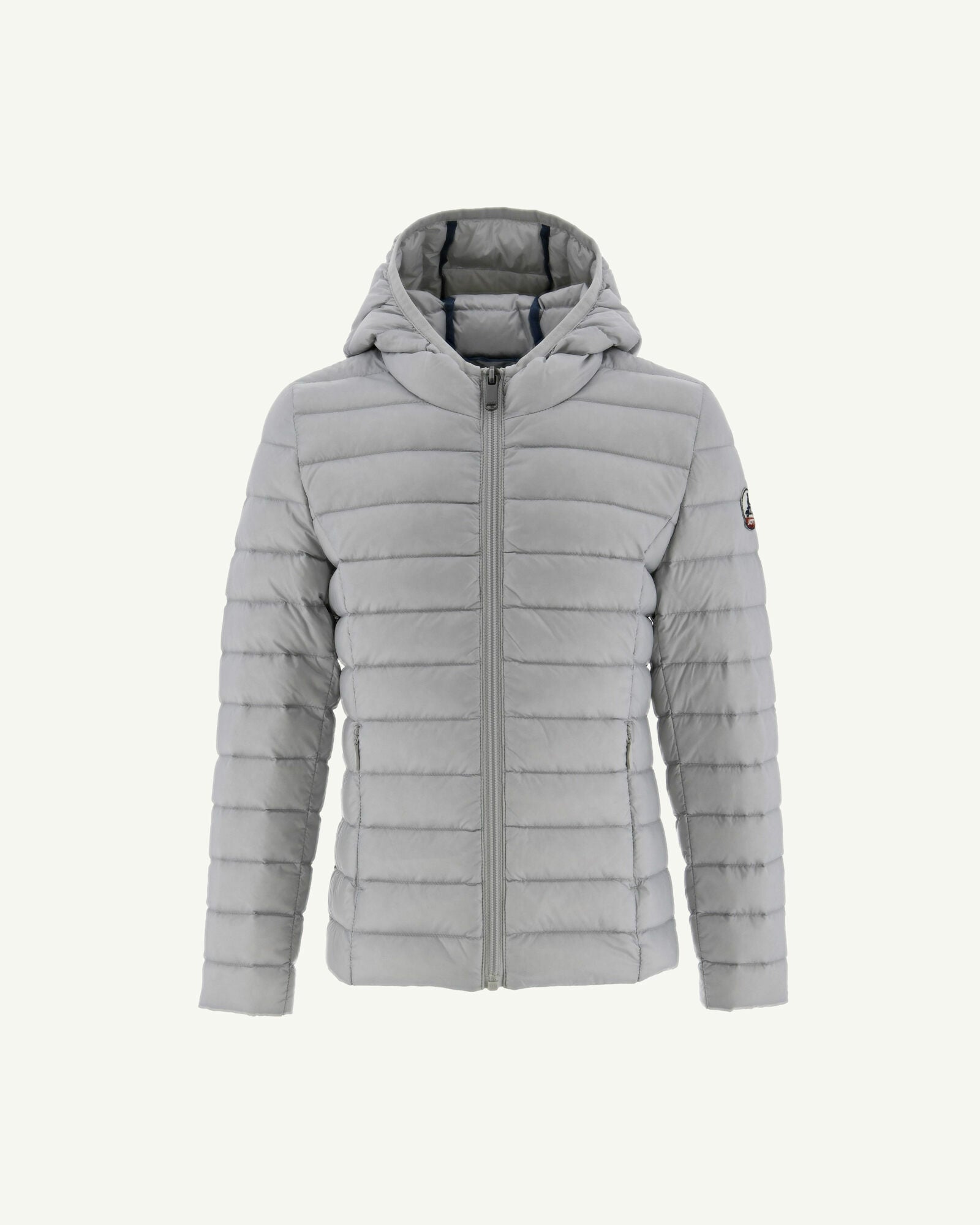Doudoune légère à capuche enfant Gris clair Carla