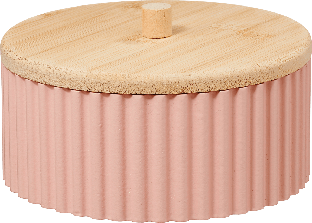 Schmuckdose aus Holz mit Spiegel, altrosa (15x15x9cm), 1 St
