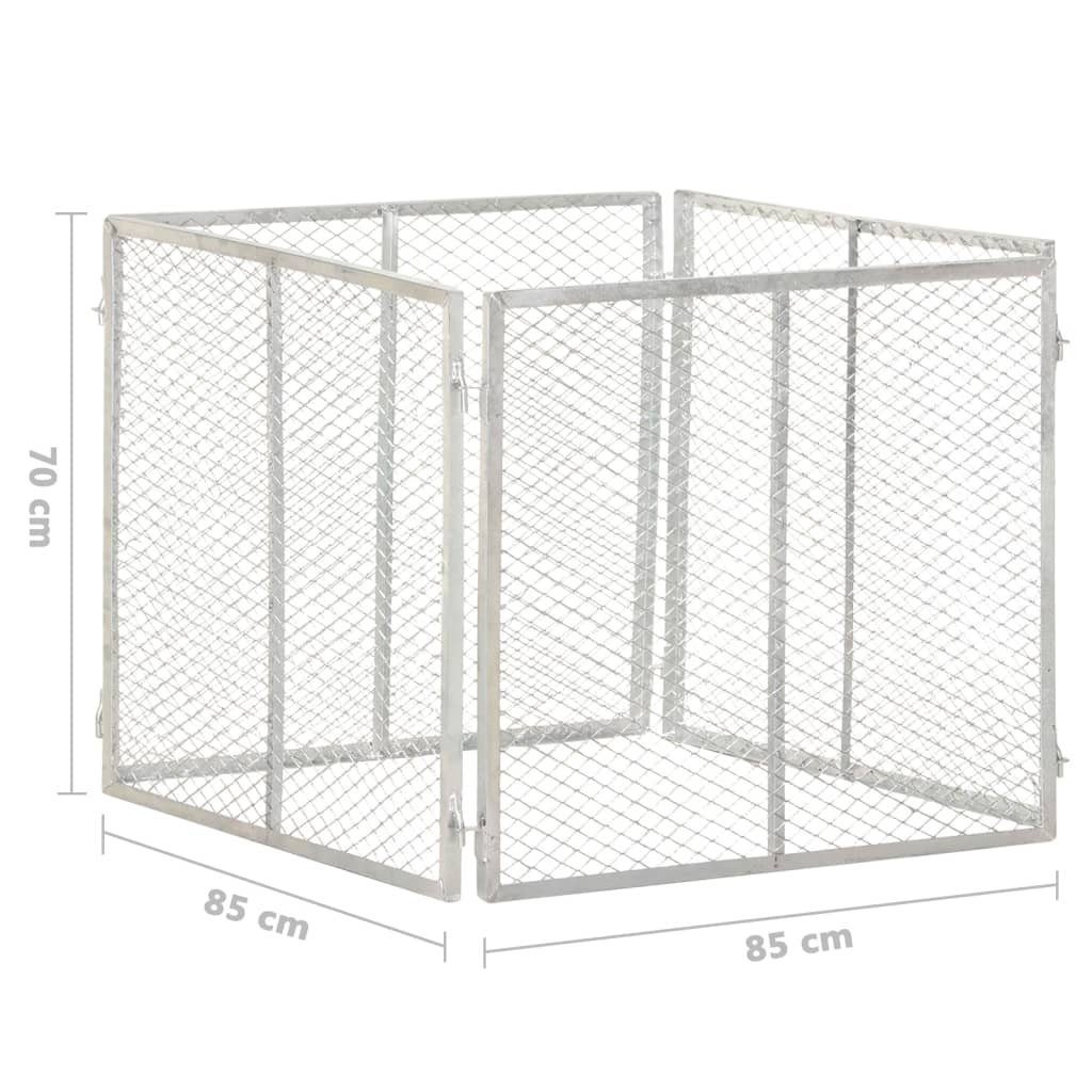 vidaXL Komposter Gartenkomposter 85x85x70 cm Verzinktes Eisen Bio-Müll Gartenabfälle, BxTxH: 85x85x70 cm