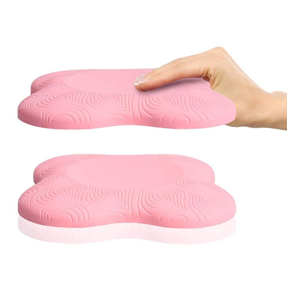 Runxizhou Kniekissen 2 Stücke Kniekissen Yoga, rutschfest Knieschoner Matte Set Rosa