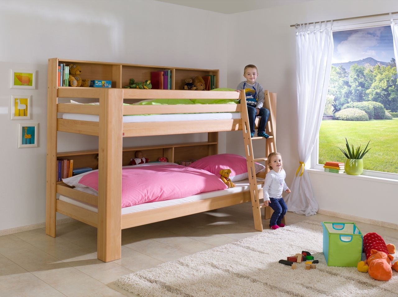 Relita Etagenbett Jan mit Bücherregal