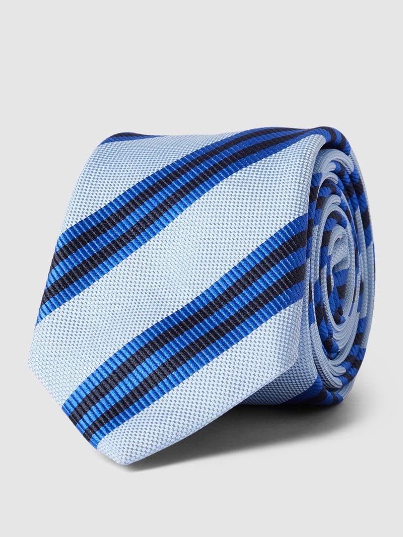 Krawatte mit Streifenmuster Modell 'VARSITY' in bleu