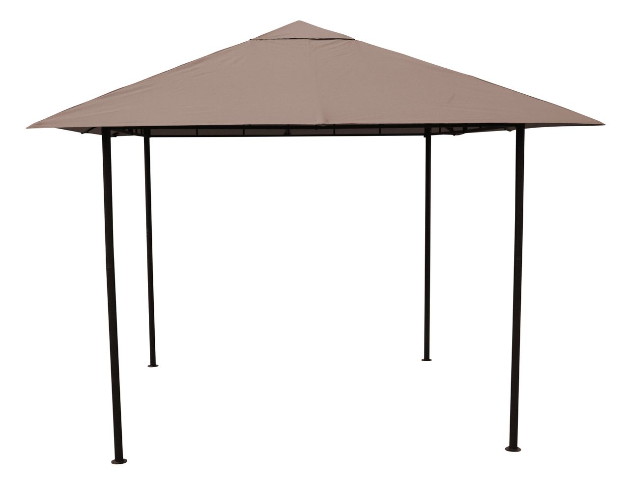 Grasekamp Antikpavillon Amalfi Flex 3 x 3 m Taupe Gartenpavillon Partyzelt