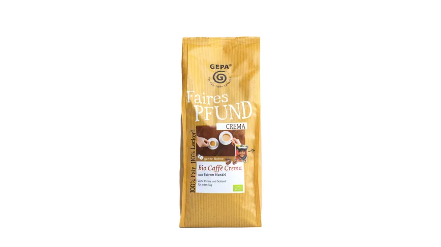 GEPA Bio CAFFÈ Crema Bohne faires Pfund 500 g