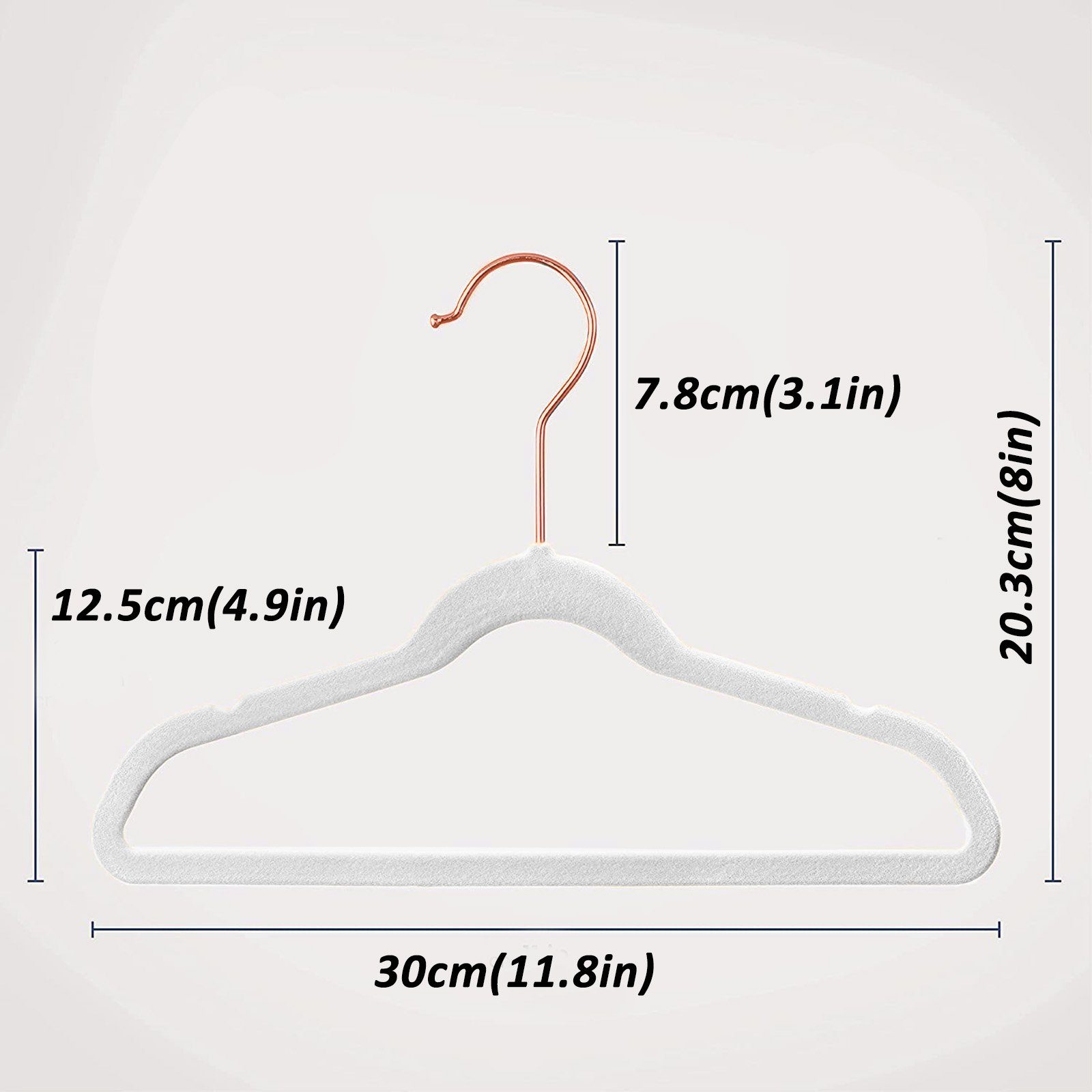 CALIYO Kleiderbügel 10-Tlg Kinderkleiderbügel, Samtbügel mit Haken in Roségold, rutschfest, (10-tlg), für Kleiderschrank, für Kinderkleidung, Babykleidung, Rock und Hose