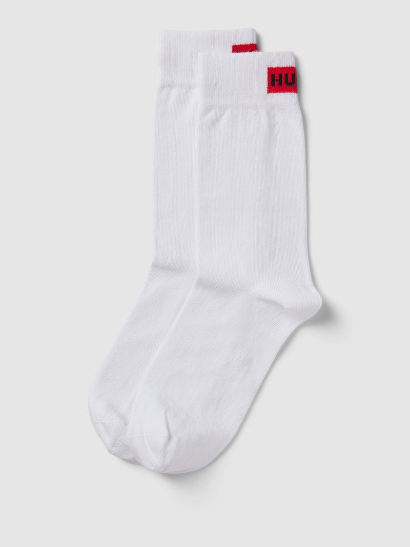 Socken mit Label-Detail im 2er-Pack in weiß