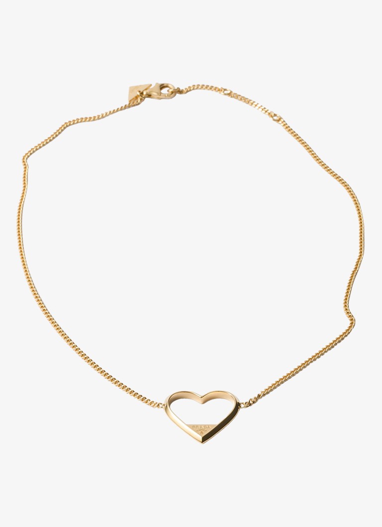 Prada necklace with logo