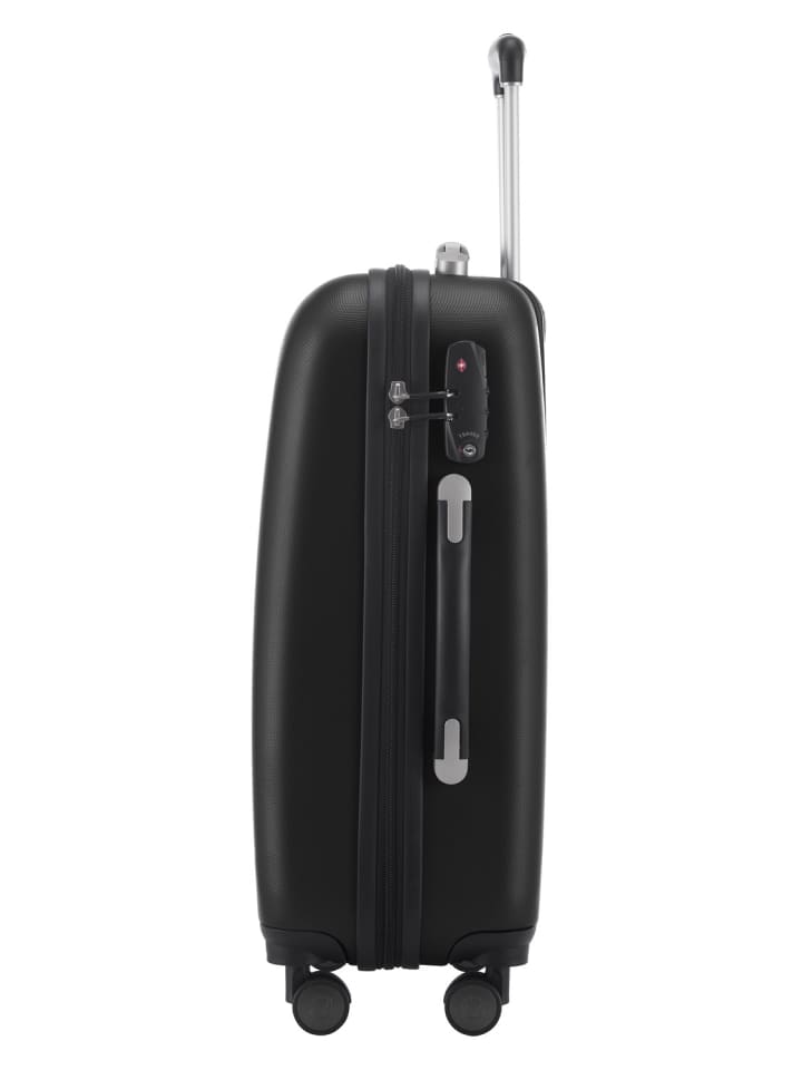 Hauptstadtkoffer Wedding - Handgepäck-Koffer 4 Doppelrollen Hand Luggage TSA in Schwarz günstig kaufen S