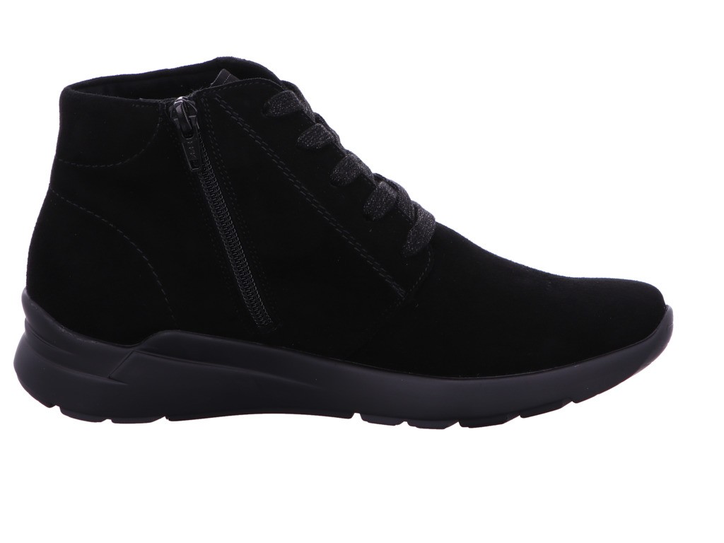SEMLER Schnür-Stiefeletten schwarz SAMT-CHEVRO