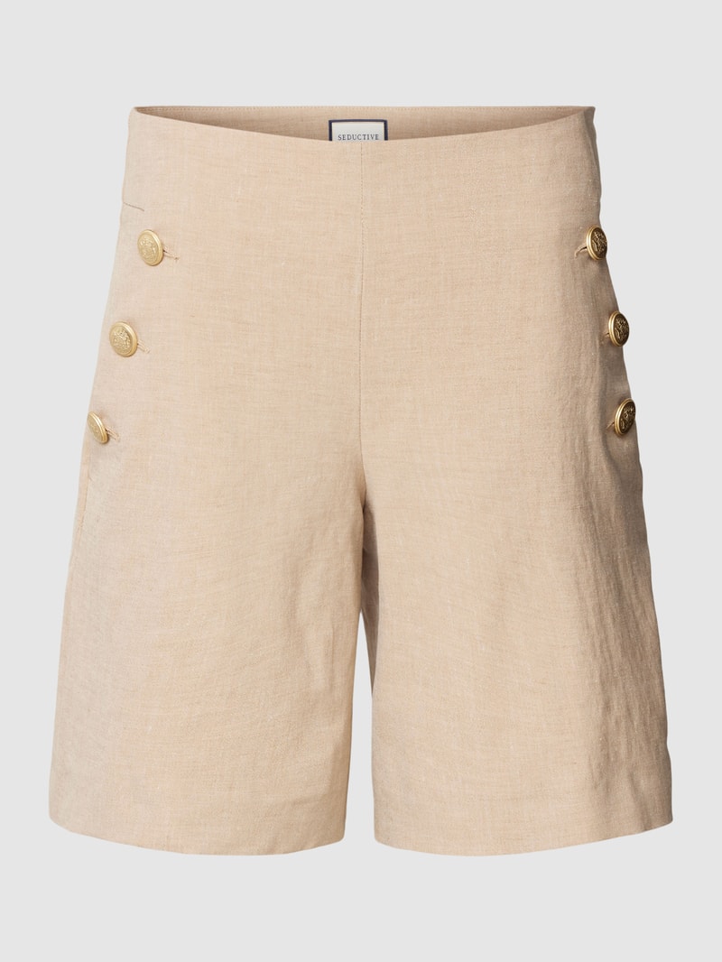 Shorts mit Knopfleisten Modell 'BRADY' in beige