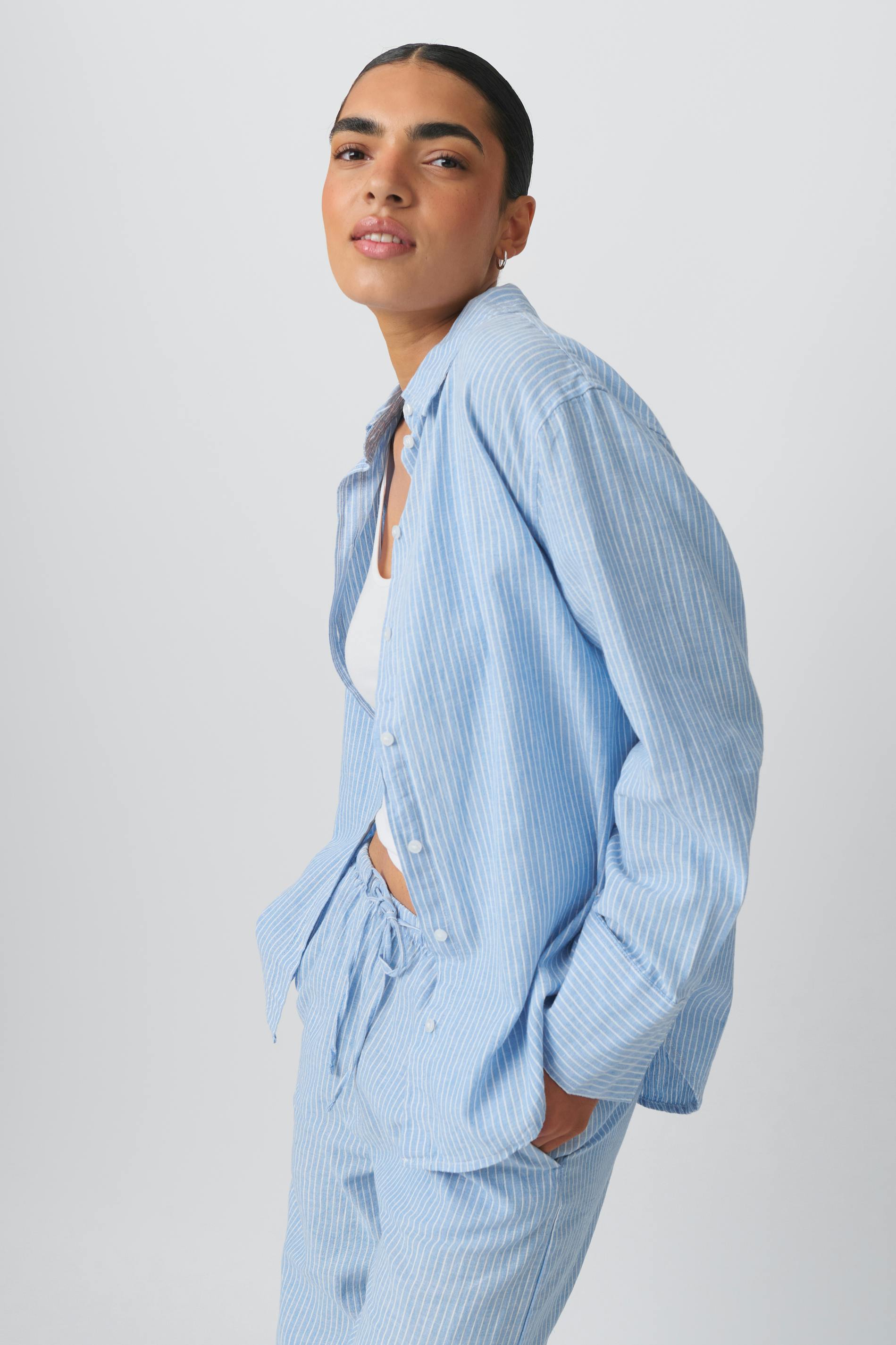 Linen blend shirt