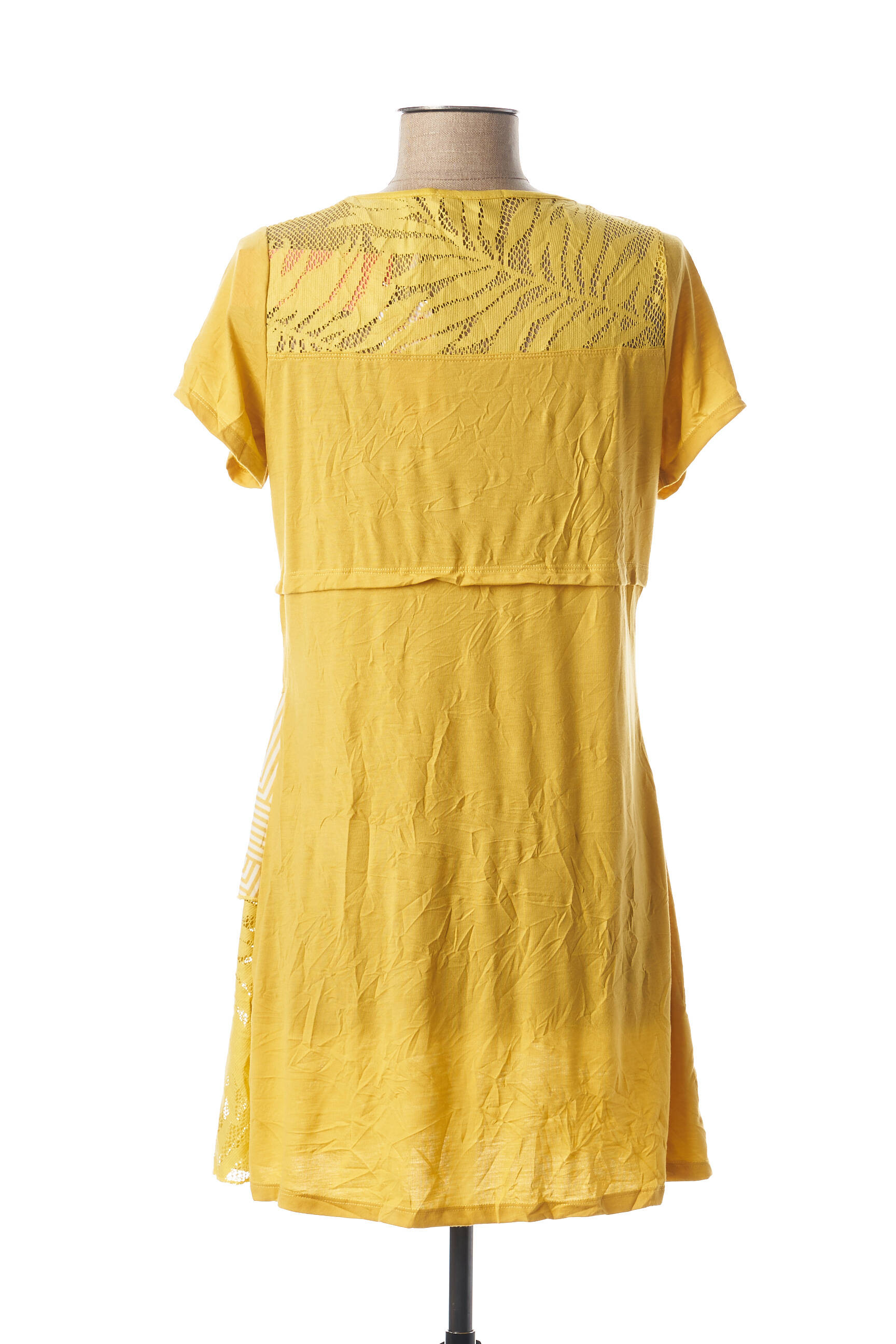 Maloka Tuniquemanchecourte Femme couleur jaune