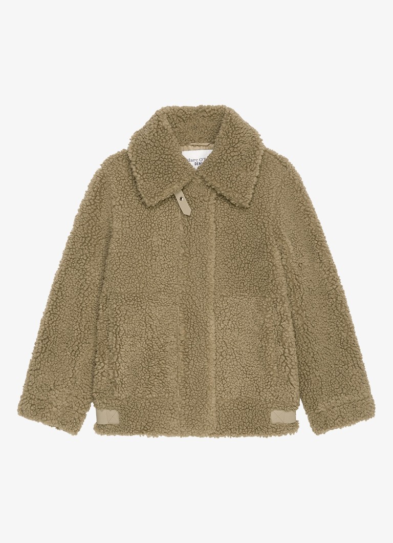 Marc O'Polo Teddy-denimjakke med sidelommer