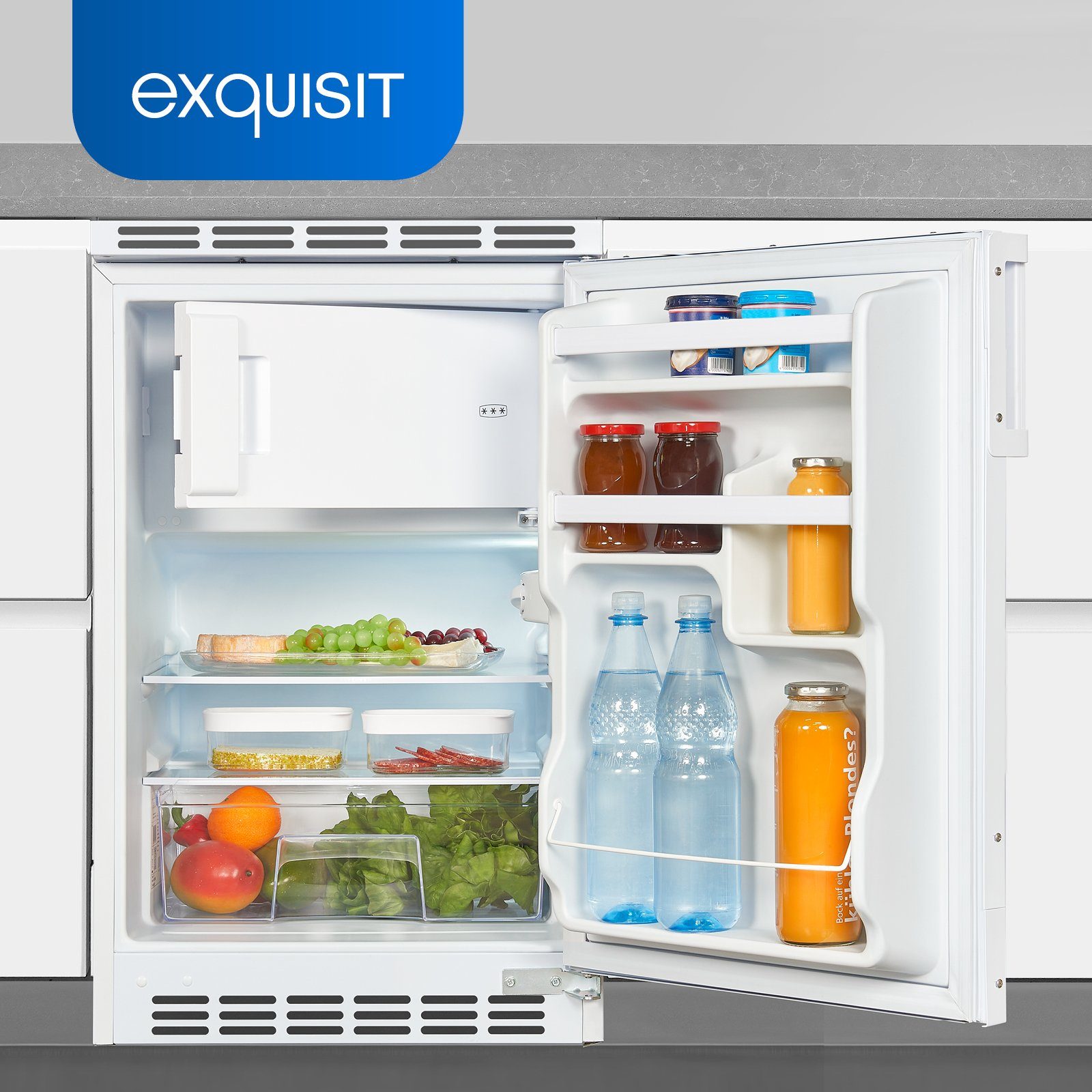 exquisit Kühlschrank UKS115-3-080F, 82 cm hoch, 49.5, 49.5 cm breit