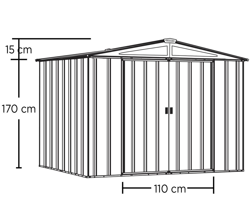 50NRTH Spacemaker Metallgerätehaus 8x6 grau