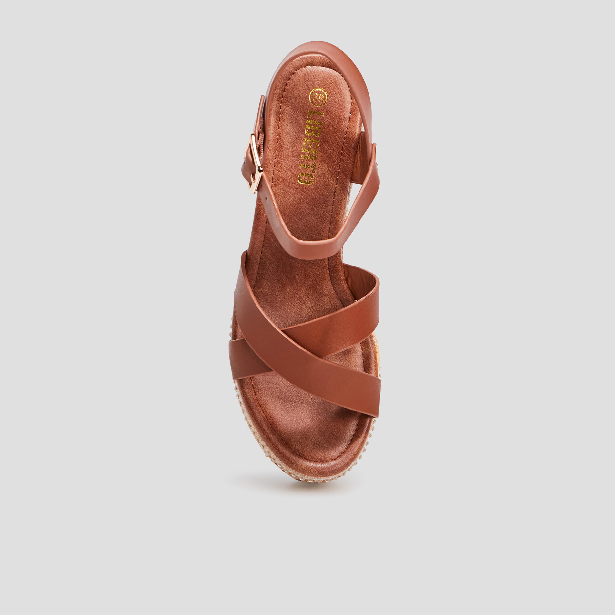 Sandales compensées Liberto marron femme | La Halle