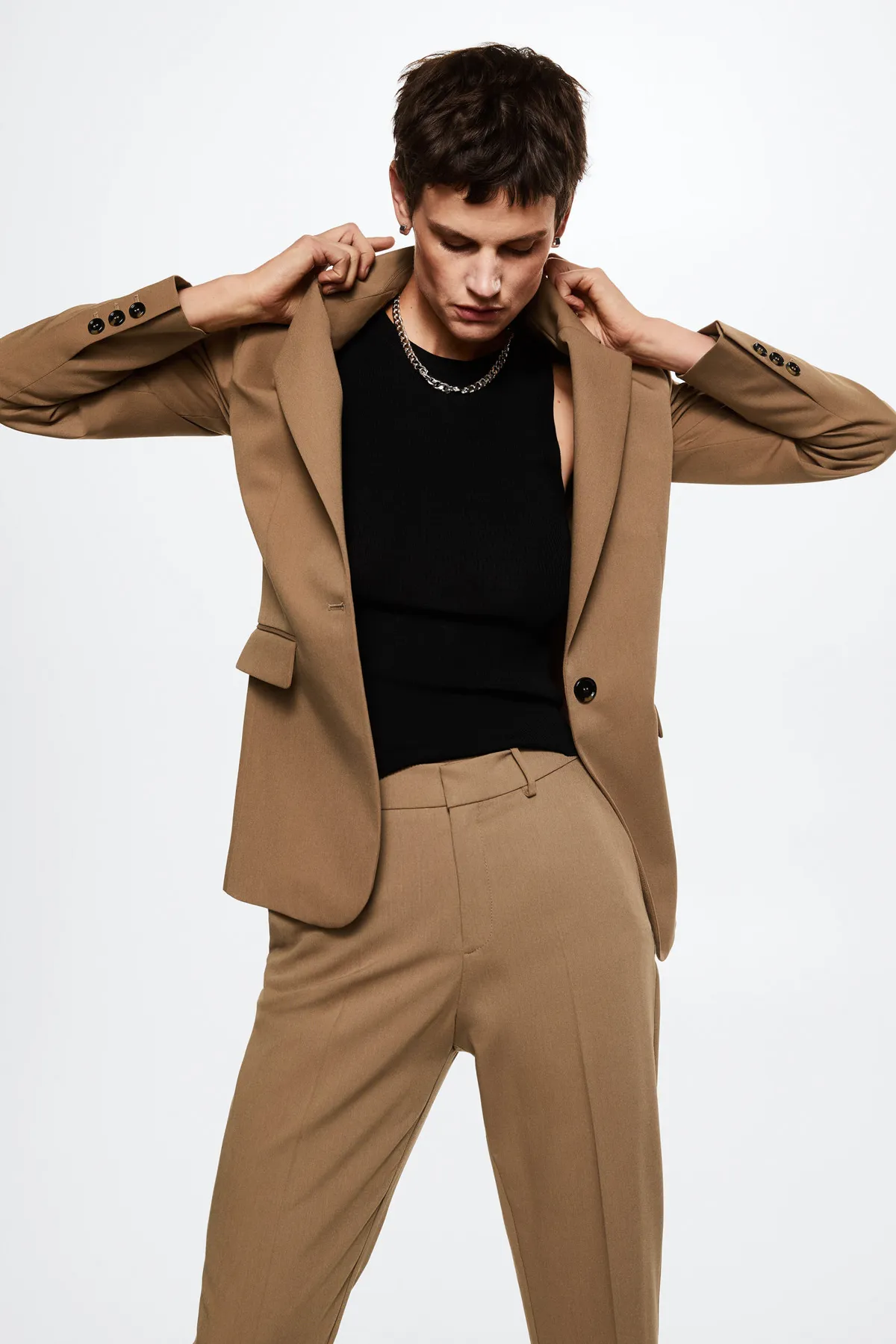 MANGO  37015132 Hosen und Leggings Mittelbraun