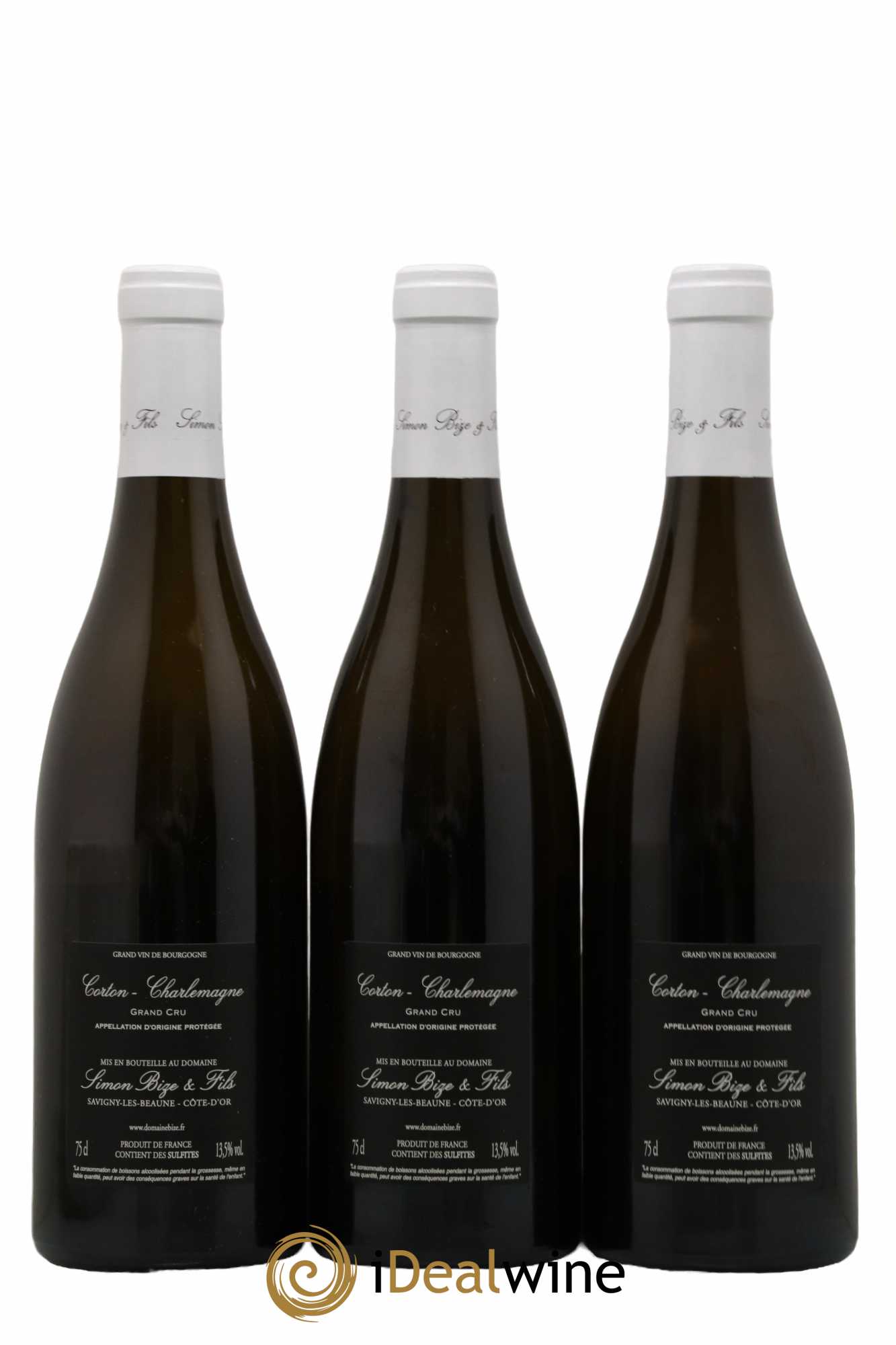 Corton-Charlemagne Grand Cru Simon Bize & Fils  2019 - Lot de 3 Bouteilles