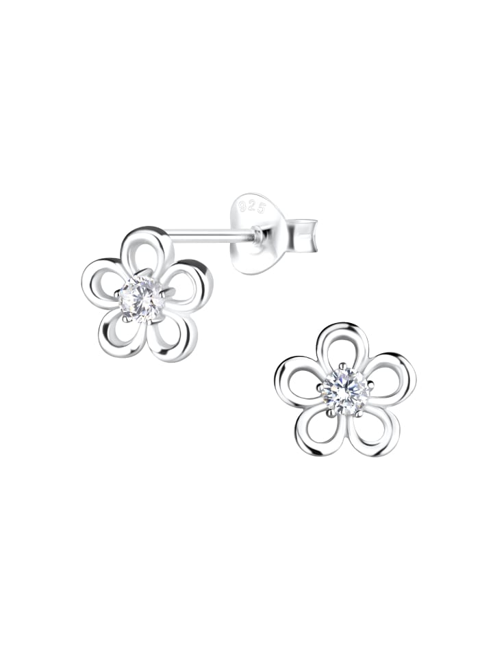 Alexander York Ohrringe, Ohrstecker BLUME Zirkonia in 925 Sterling Silber, 2-tlg. günstig kaufen onesize