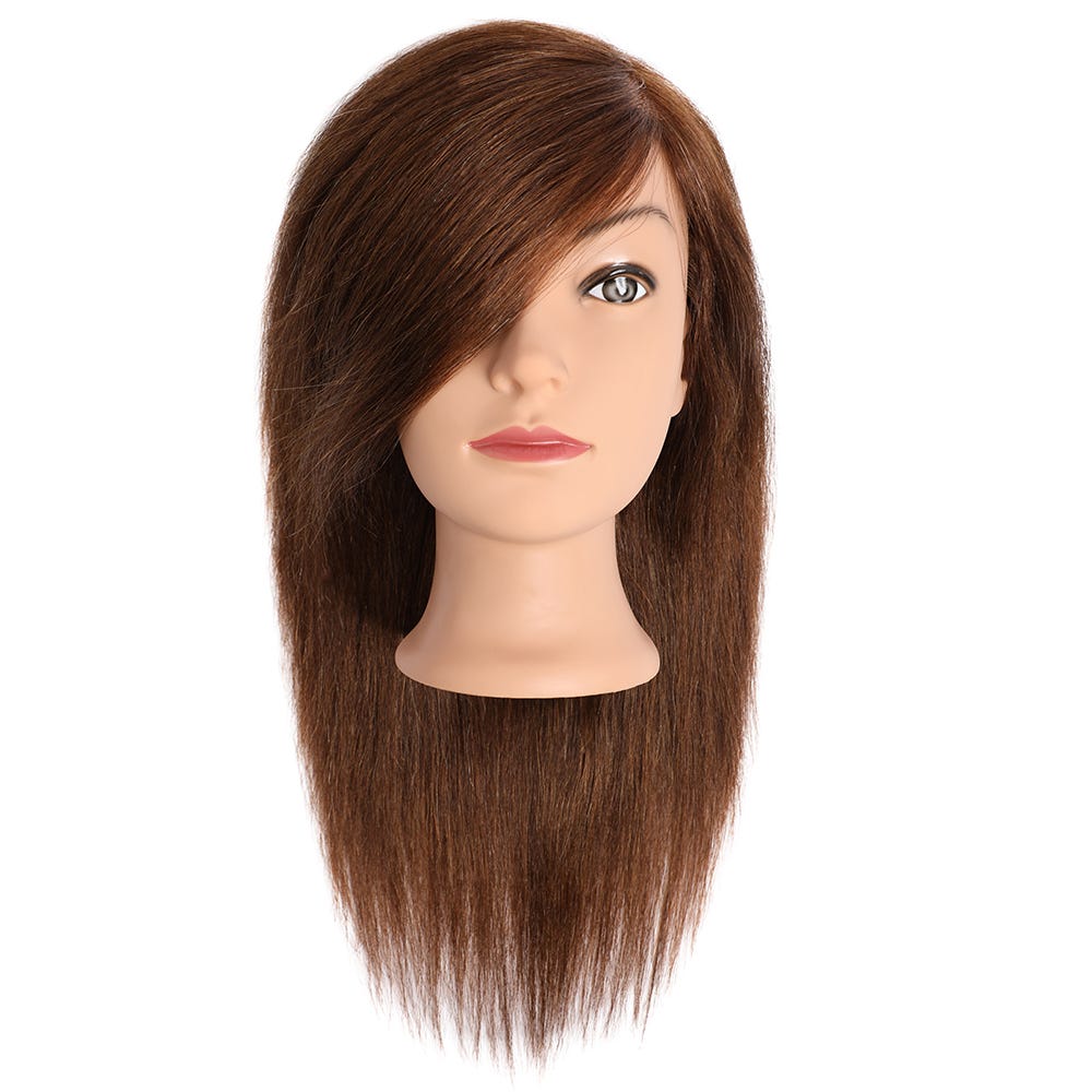 Efalock Übungskopf Emilia Naturhaar braun 35cm