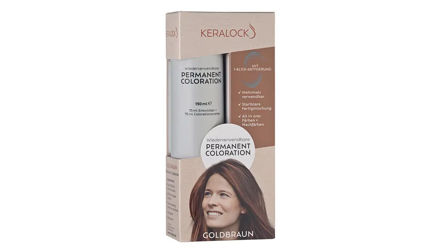KERALOCK Wiederverwendbare Permanent Coloration 150 ml Schokobraun - Schokobraun