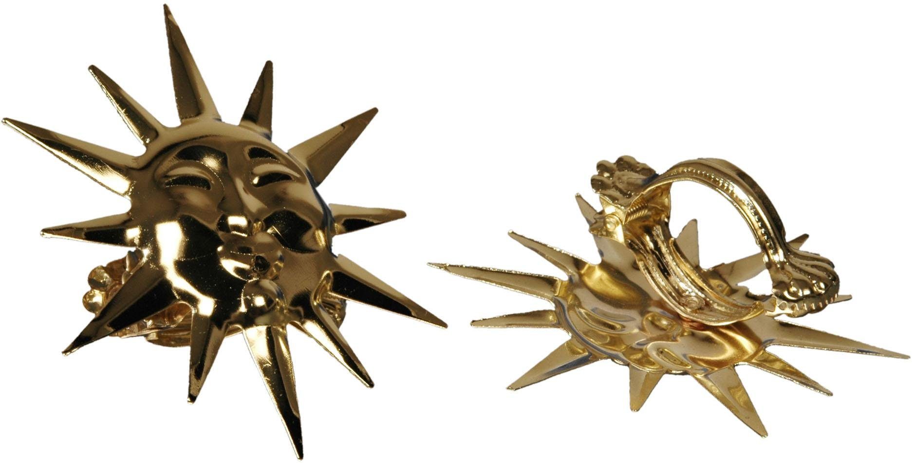 Dekoklammer Sonne, Liedeco, Gardinen, Vorhänge, (Packung, 2-St), für Gardinen, Vorhänge