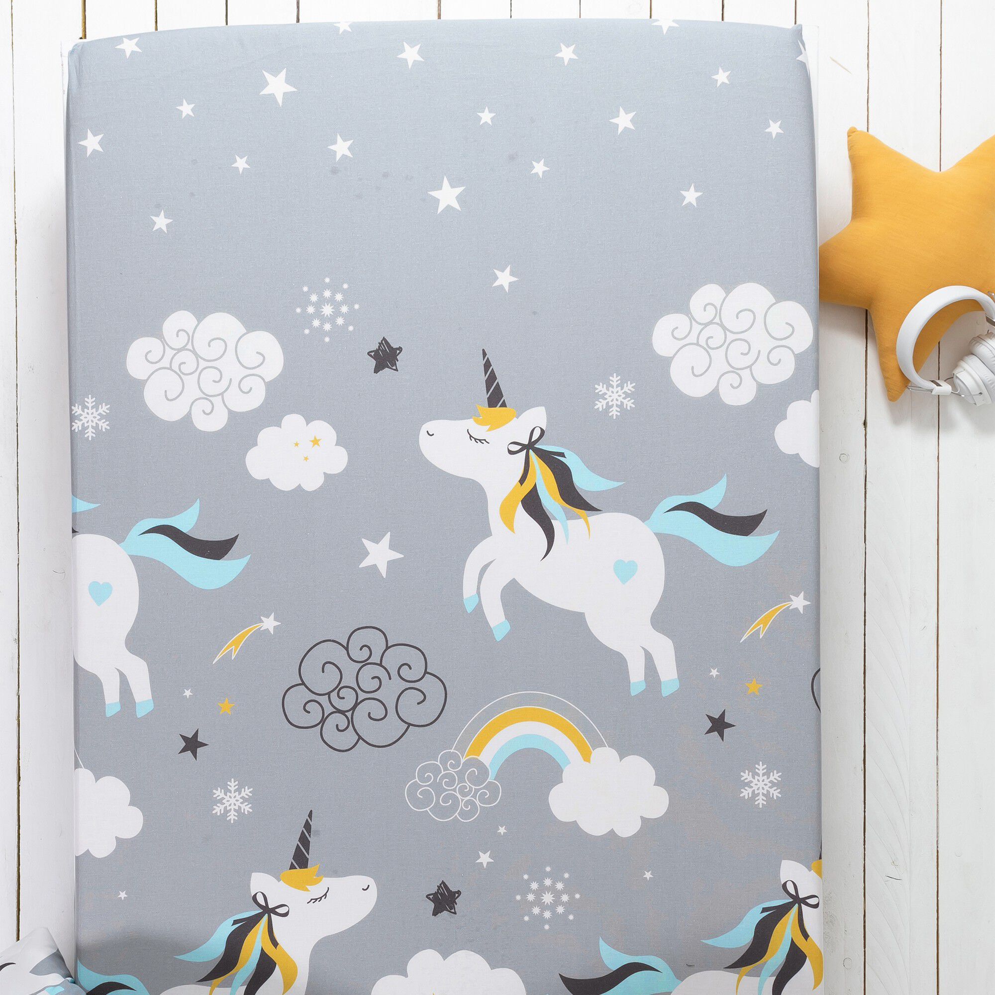 Linge de lit enfant Lilou imprimé licorne 1 personne