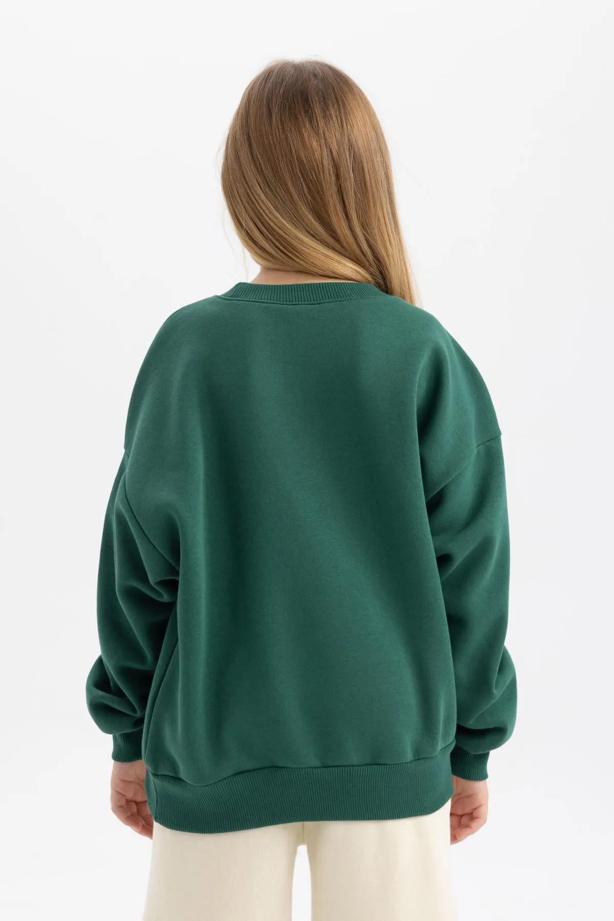 DeFacto  Disney Lilo & Stitch Oversize-Fit-Sweatshirt mit Rundhalsausschnitt für Mädchen