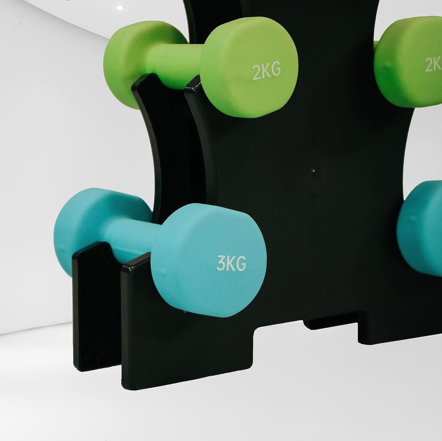 Fjoerdesports Hantel-Set Hantelpyramide aus Neopren Hantel Set für das Fitnesstraining, (Hantel-Set, Hanteln, Fitness, Workout, Yoga, Zumba, leichtes Training, Kurzhanteln, Krafttraining, Fitness, Aerobic-Sport, Heimtraining), 2 à 1 kg, 2 à 2 kg und