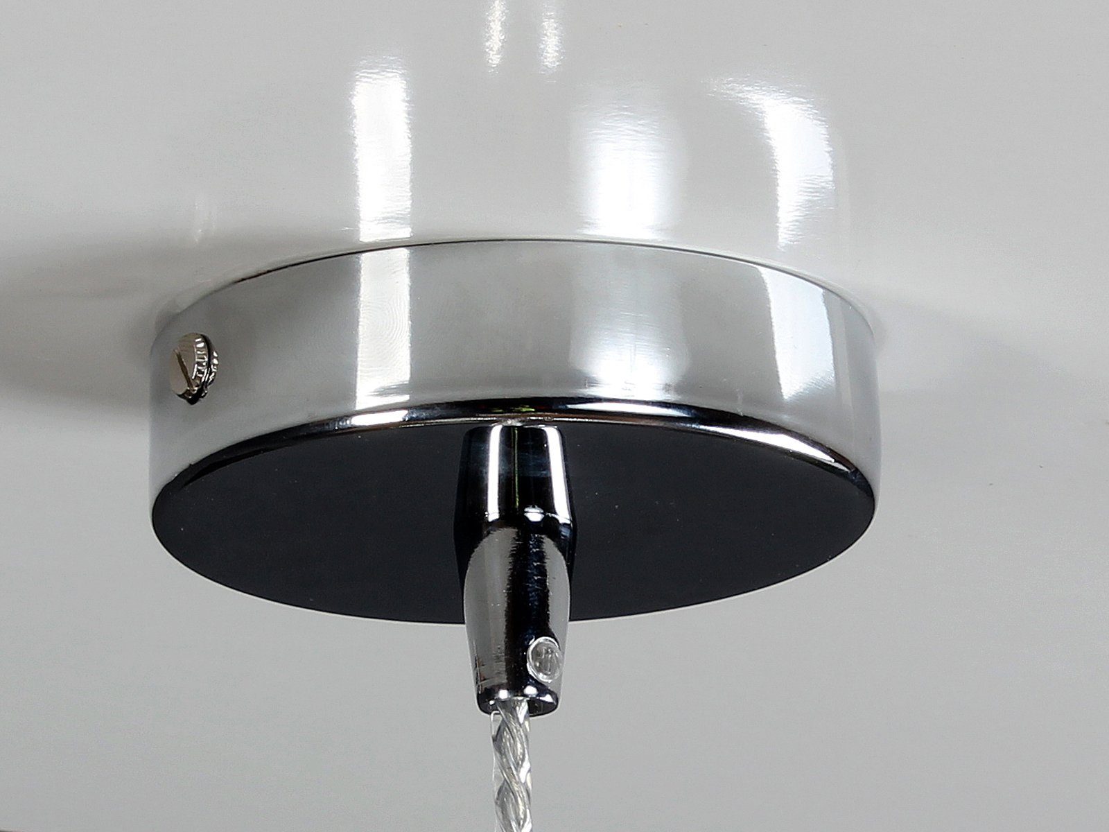 meineWunschleuchte LED Pendelleuchte, Dimmfunktion, LED wechselbar, Warmweiß, Designer Glas-kugel für über-n Esstisch & Kücheninsel hängend, Ø 33cm