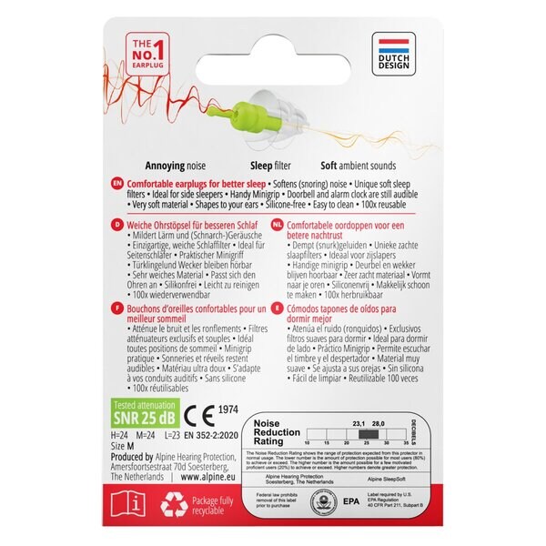 Alpine Sleepsoft ørepropper hvite