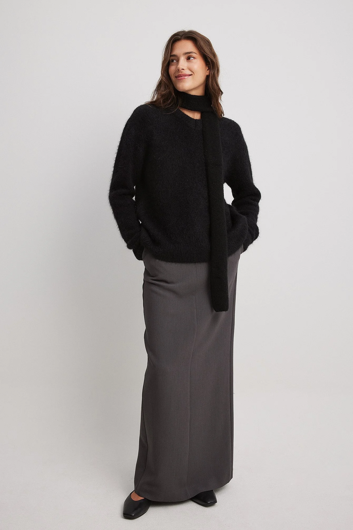 Pullover mit V-Ausschnitt aus Wollmischung
