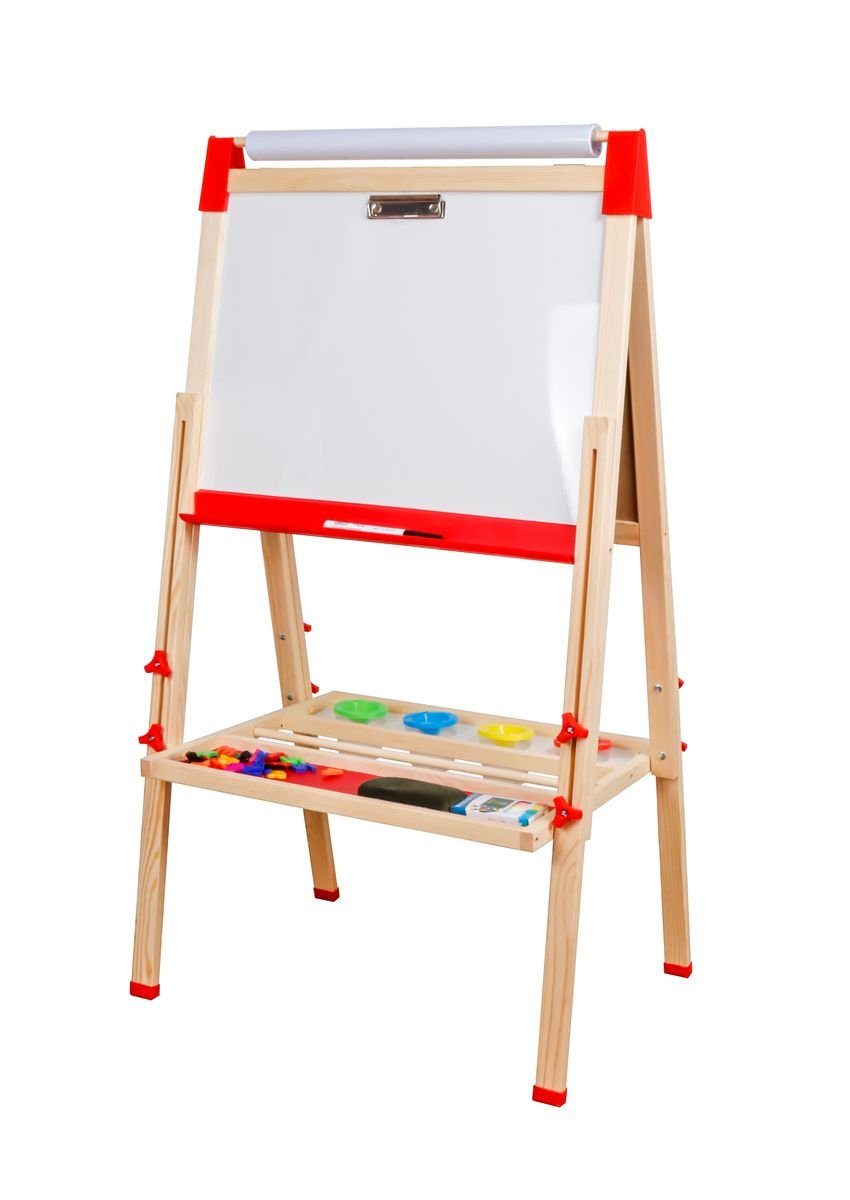Coemo Tafel, (mit Zubehör), Kinder Standtafel Kreidetafel Staffelei