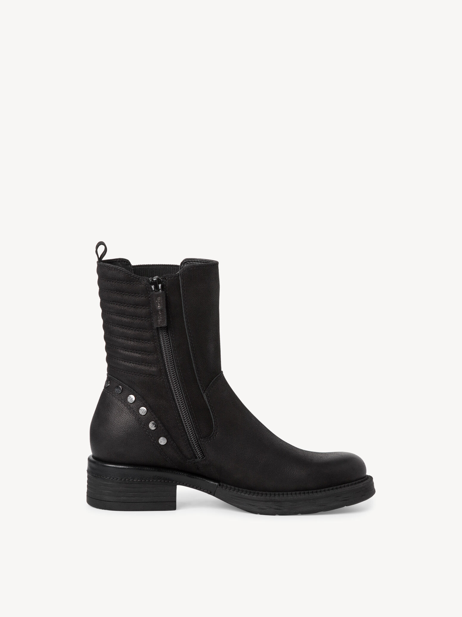 Bottine Chelsea en cuir - noir