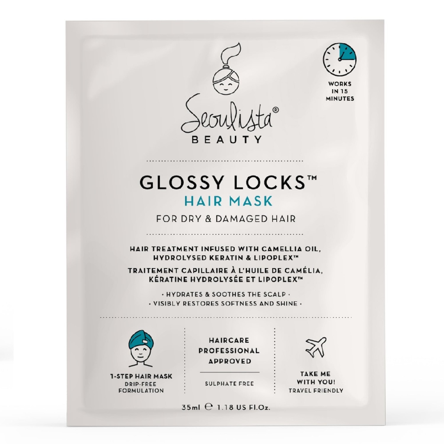 „Seoulista Beauty“ akimirksniu drėkinamasis plaukų kremas „Glossy Locks“