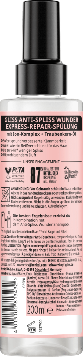 Sprüh-Conditioner Express-Repair Anti-Spliss Wunder, 200 ml
