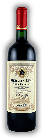Santa Rita, Medalla Real Gran Reserva, Cabernet-Sauvignon, 2021, Valle Maipo  Santa Rita, Medalla Real Gran Reserva, Cabernet-Sauvignon, 2021, Valle Maipo  Vornehme Balance zwischen Frucht und Holz, einfach ein Genuss. Jahrgang 2021 - 0,75	 Liter - V
