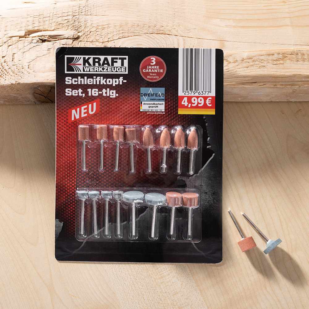Kraft Werkzeuge Schleifkopfset 16-tlg.