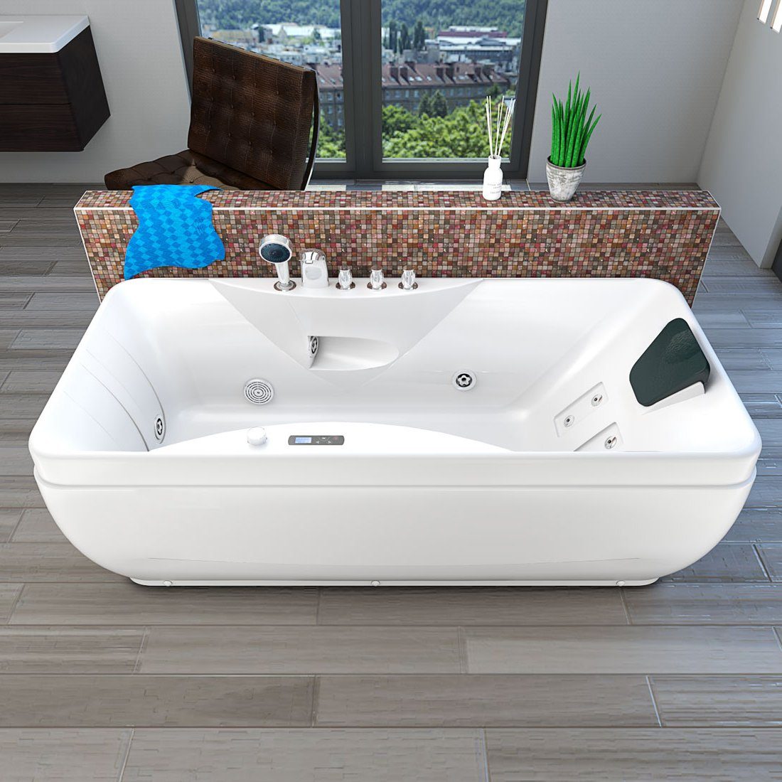 AcquaVapore Whirlpool-Badewanne Whirlpool Pool Badewanne Wanne W49H-PR 170x80cm