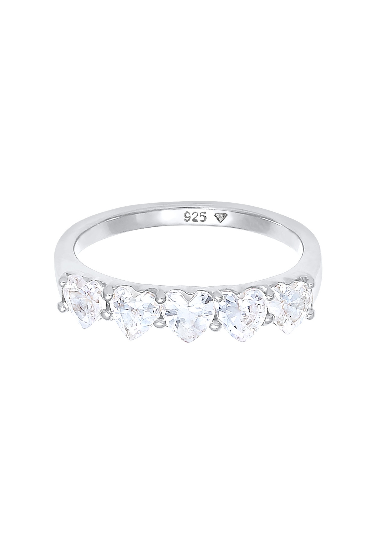 Pierścionki zaręczynowe Elli Women's są eleganckie i zdobione cyrkoniami w srebrze próby 925