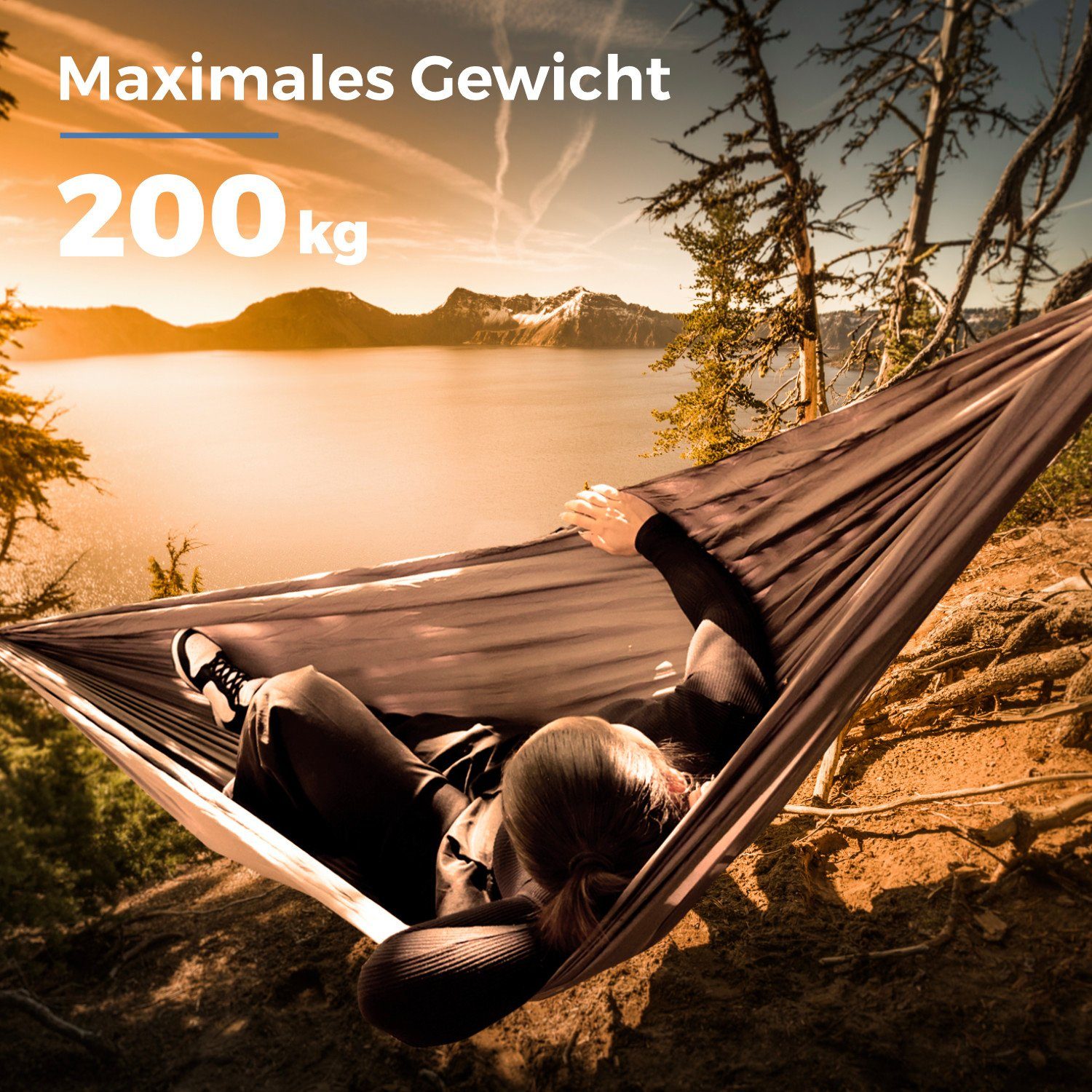 SVITA Hängematte SVITA Outdoor Hängematte, aus Fallschirmnylon