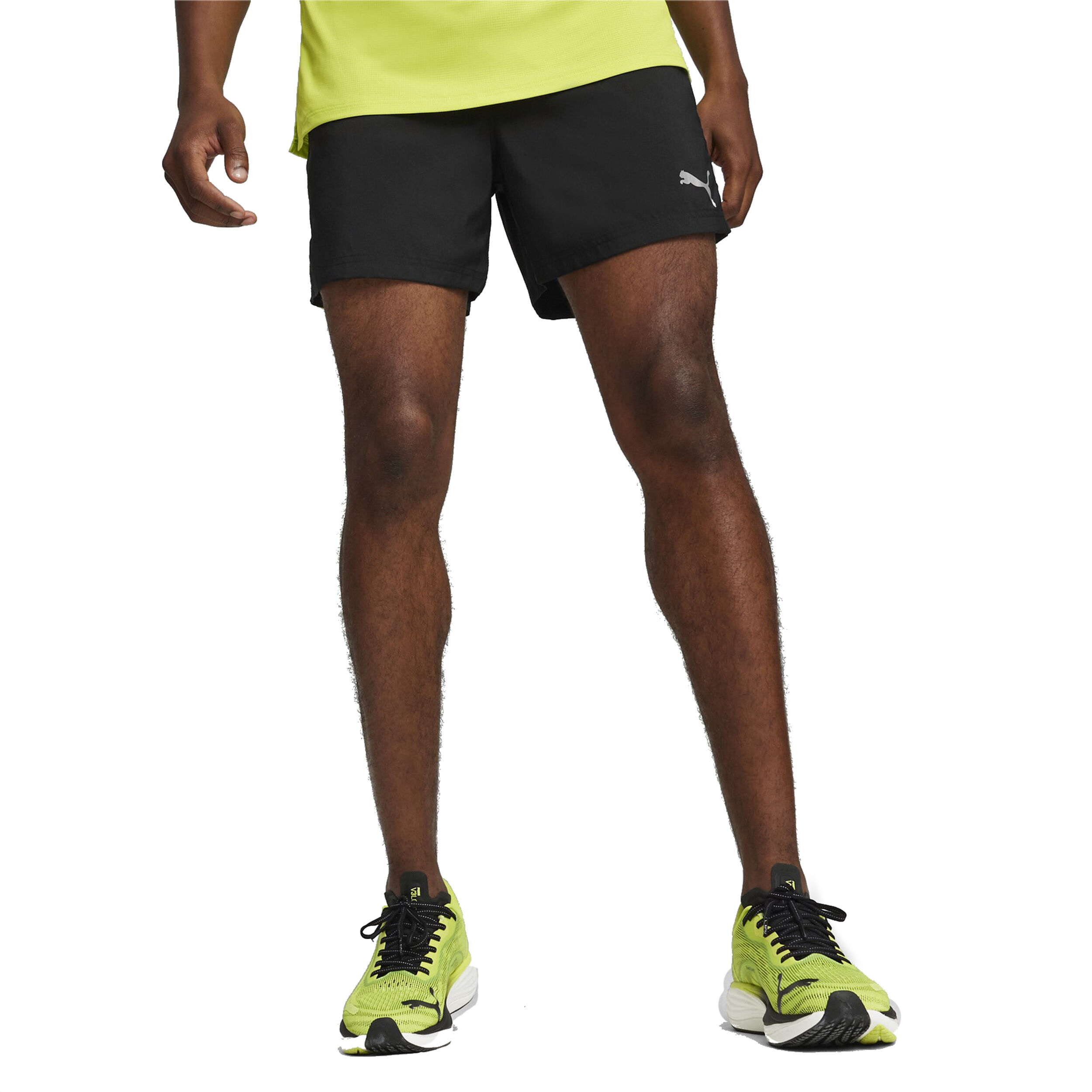 Run Favorite Velocity 5in Laufshorts Herren - Schwarz, Neongrün