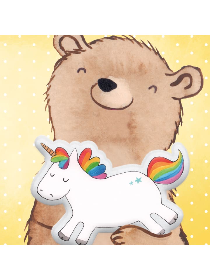 Mr. & Mrs. Panda Kissen Kuscheltier Einhorn Happy ohne Spruch in Transparent günstig kaufen