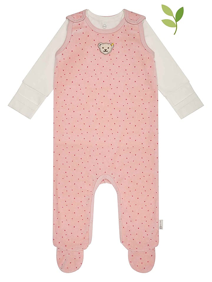 Steiff 2tlg. Outfit in Rosa/ Creme günstig kaufen 86