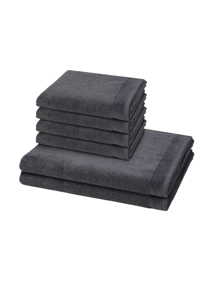 Möve 4 X Handtuch 2 X Duschtuch im Set Premium in Dark Grey günstig kaufen 6